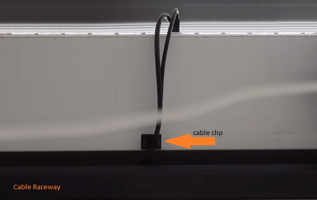 using cable clip with cable raceway