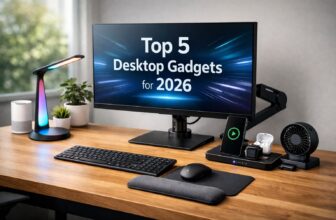 Top 5 desktop gadgets to upgrade your workspace in 2026 with smart RGB desk light, wireless keyboard, and monitor arm